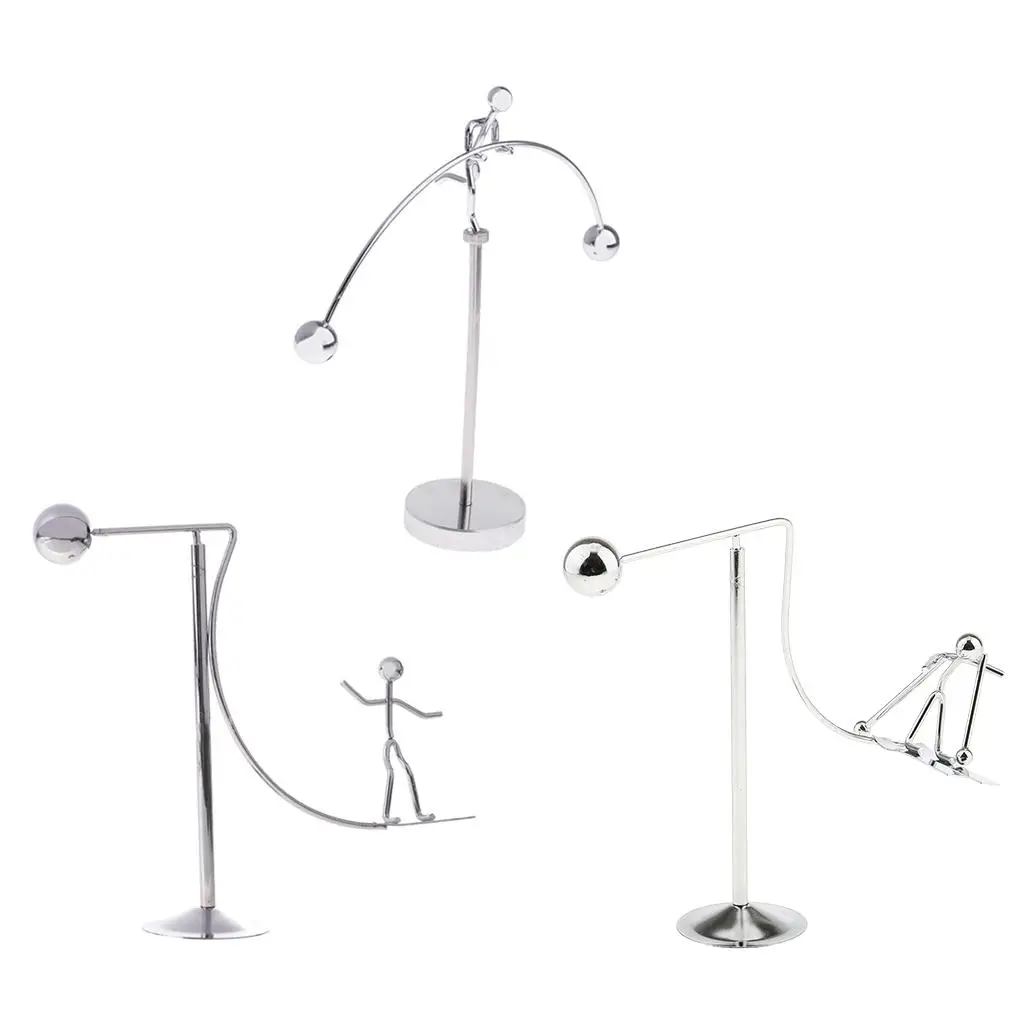Metal Swing Balance Toy Physics Science Newtons Cradle Desk Decor for Adults Stress Relief Office Art Craft