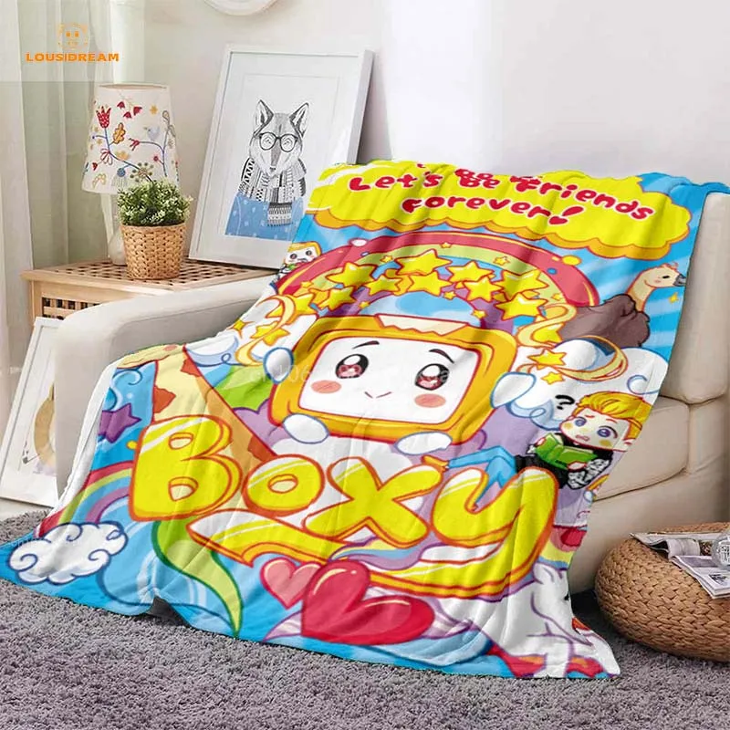 Happy Rocky and Foxy and Boxy Lankybox Soft Plush Blanket,Flannel Blanket Throw Blanket for Living Room Bedroom Bed Sofa Picnic