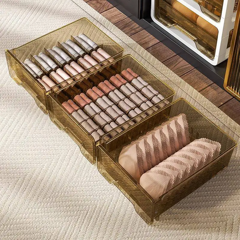 Three-In-One Drawer Type Storage Box Underwear Socks Organizer Layered Storage Box Home Use Plastic Organizer Box