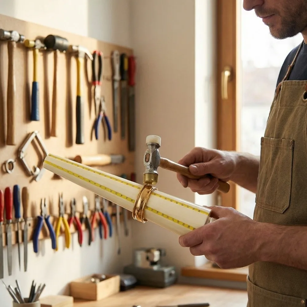 

Удобный в использовании пластиковый держатель для браслетов, высококачественный прочный круглый инструмент для измерения размера, многофункциональный ремонтный инструмент.