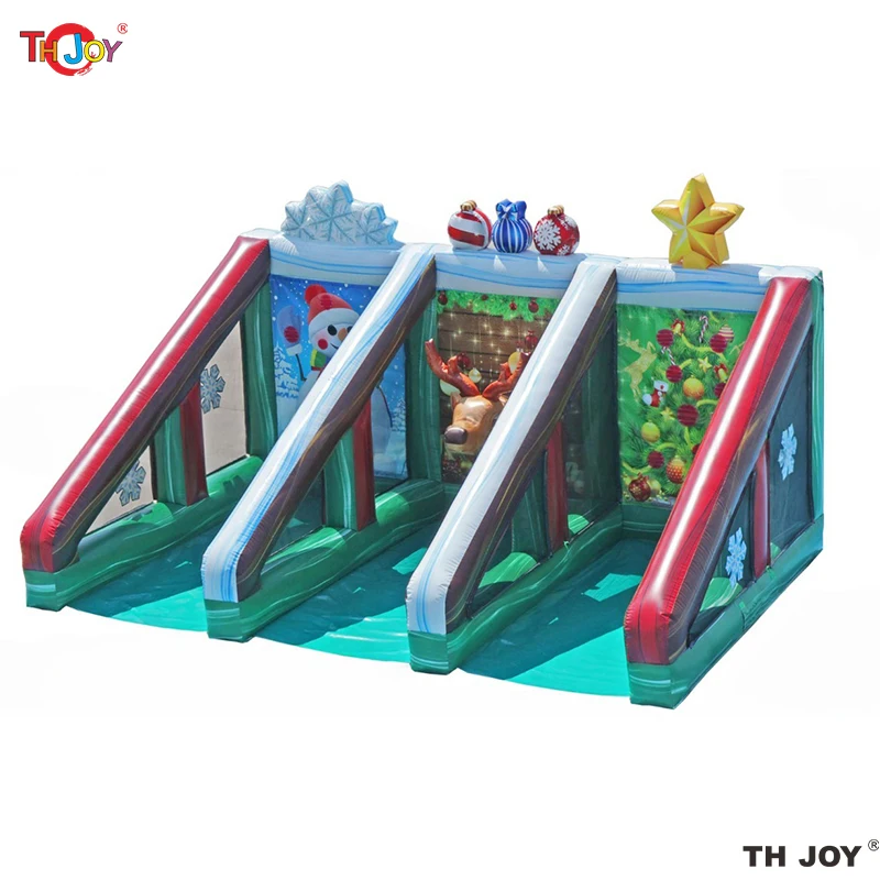Jeu de carnaval gonflable 3 en 1 sur le thème de Noël 5x3m