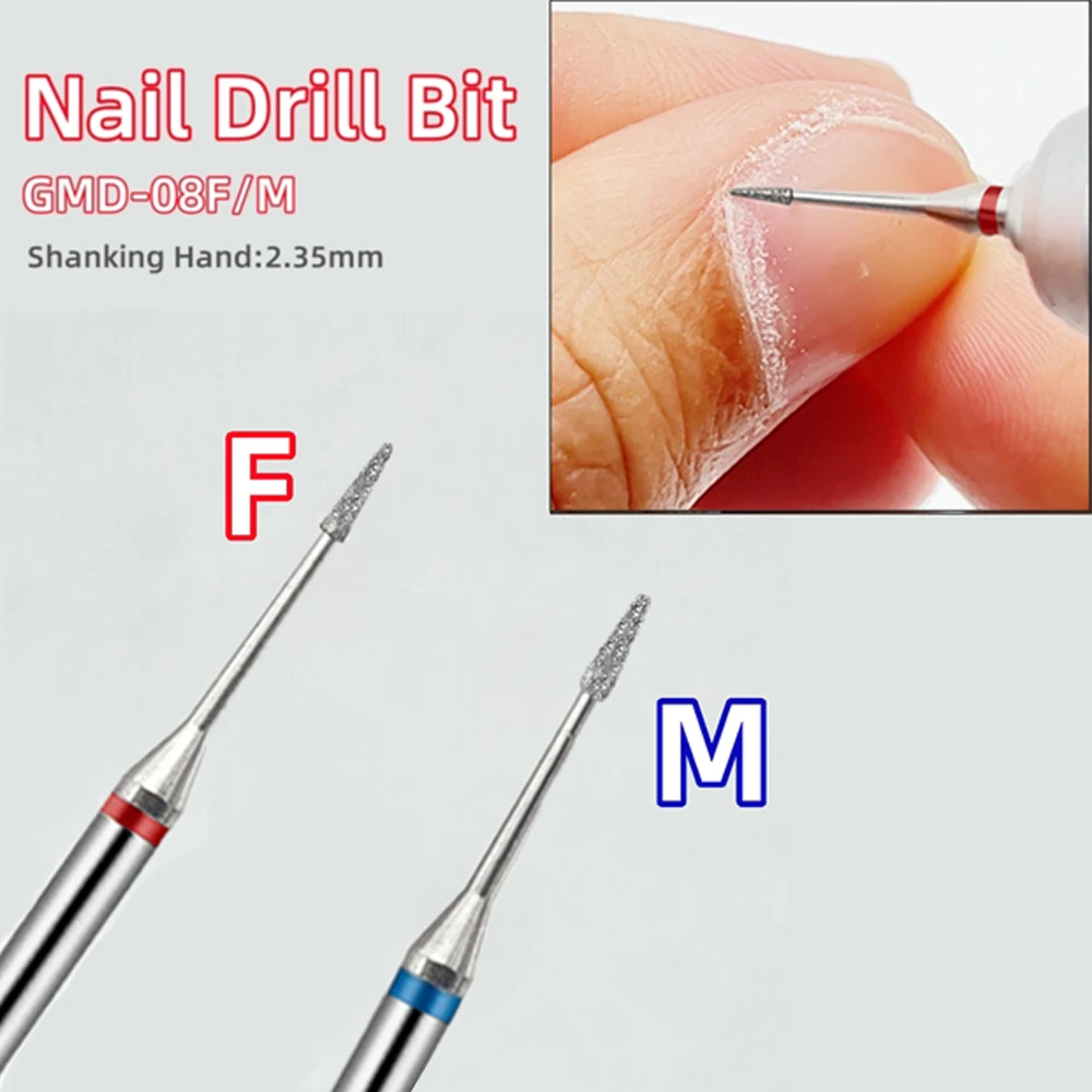 1/2/4Pcs Cuticle Clean Diamond Nail Drill Bits for Dead Skin Pro Russian Cuticle Burr Nail Prep Tool for Manicure Technicians