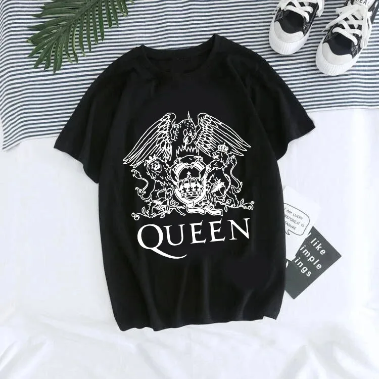 Freddie Mercury Shirt Women\'s Summer Short sleeved T-shirt Men/Women Harajuku T-shirt The Queen Band Graphic T-shirt Women\'s 90s