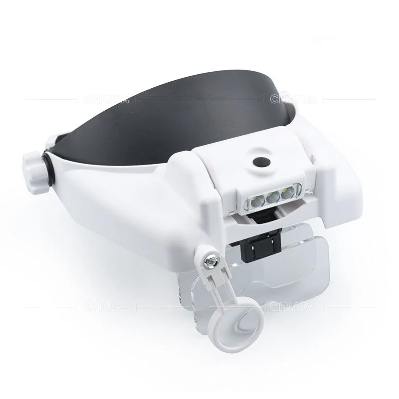 Professional Tattoo Supplies Head Loupe Magnifying Glass Aesthetic Tattoos Accessories Portable LED Lighted Headband Device
