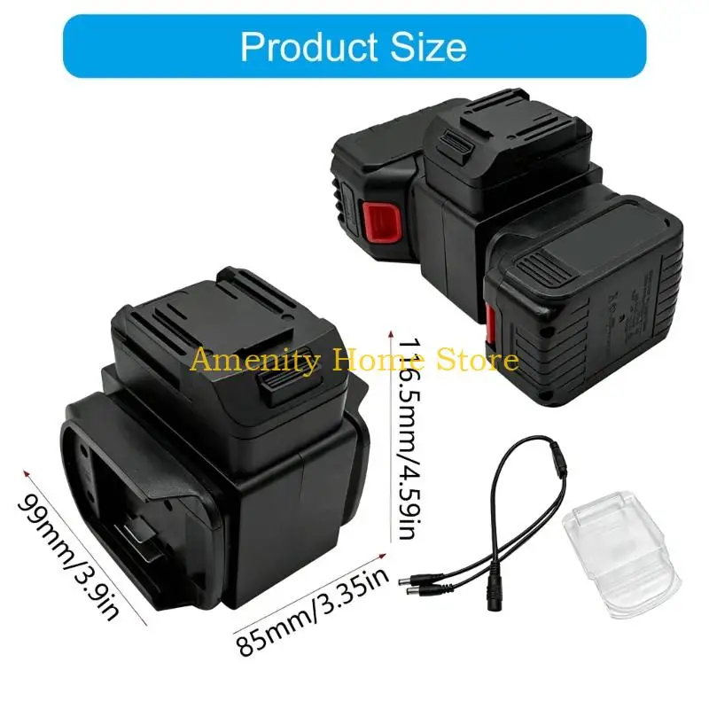 F26C Small 116X99X85Mm ABS Battery Couplers 1 to 2 Battery Conversion Allows Parallel Use Of Two 21V Batteries