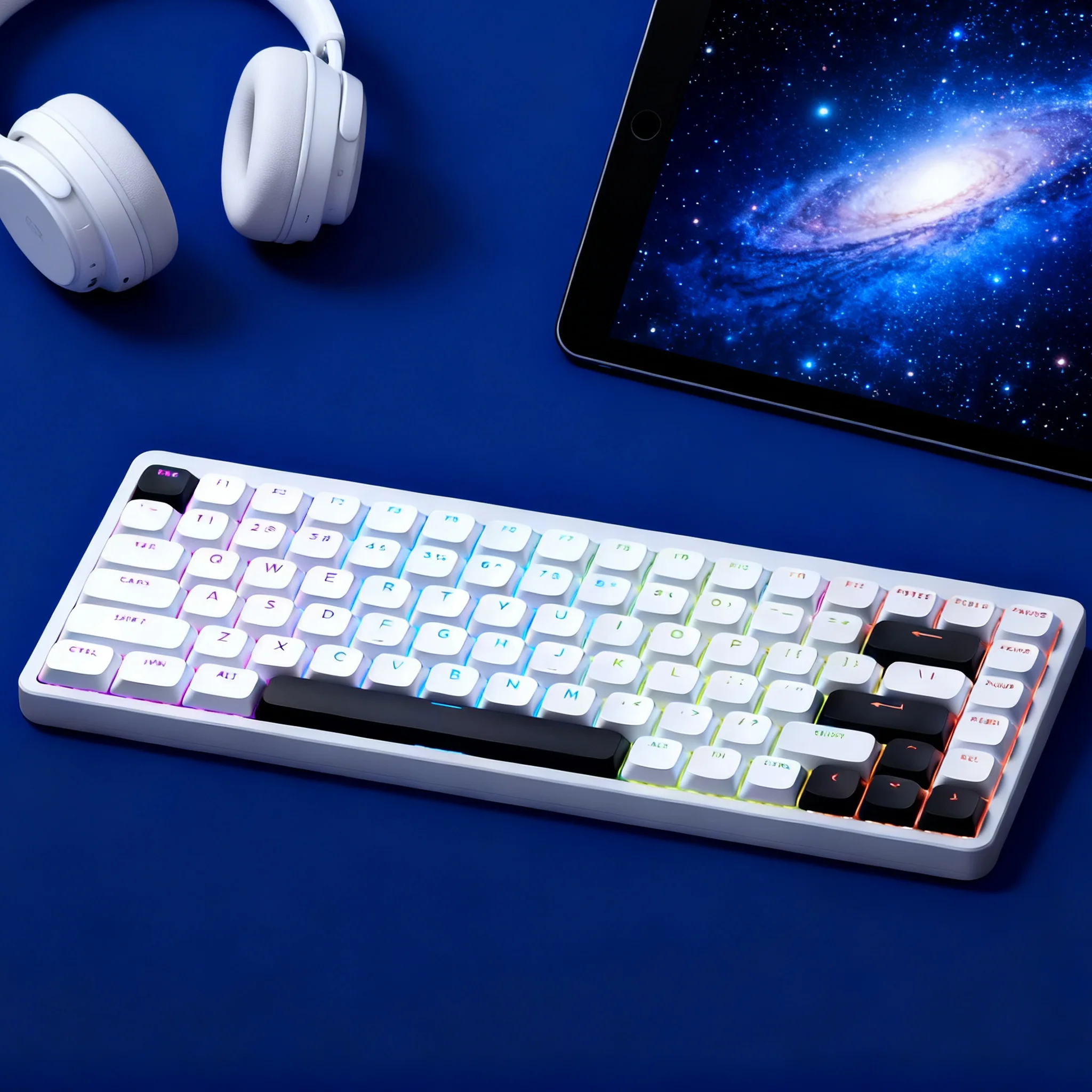 

Low Profile Top Print Shine Through Keycaps 120 Keys Double Shot PBT Keycap for MX Switch Mechanical Keyboard