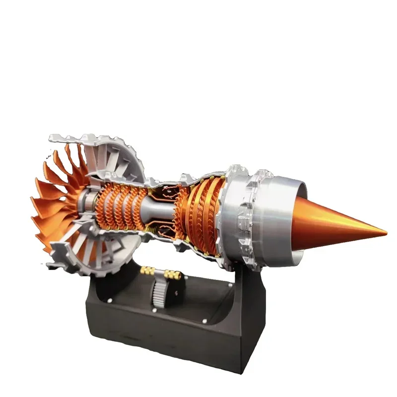 

27CM Mini Turbofan Engine Model DIY Assembly Kit Electric Charging Speed Regulation Jet Aircraft Models Power Toy