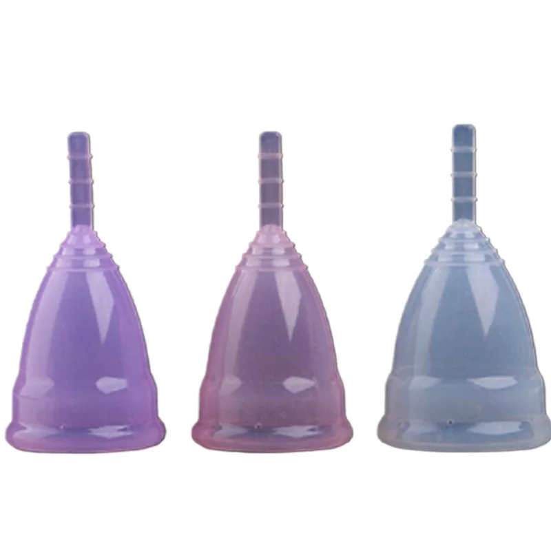 3pcs/Lot Girl Mother Women Silicon Menstrual Cup Secret Replacement Sanitary Napkin Cotton Strip Opp Bag