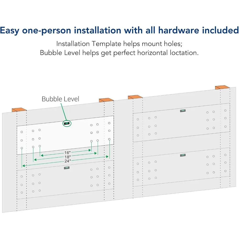 Prateleira de parede de 12 polegadas a 72 polegadas para armazenamento de garagem Prateleiras flutuantes montadas na parede, 1x6 pés, preta, pacote com 2
