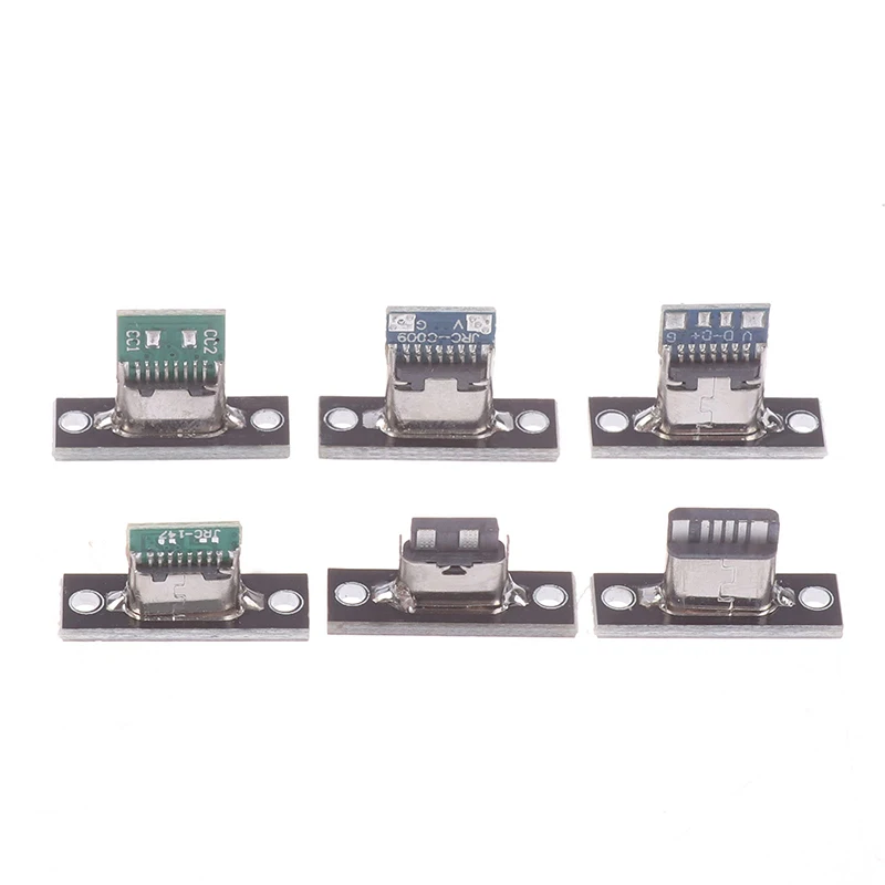 5Pcs 3.1 Type-C 2Pin 4Pin Female Connector Jack Charging Port USB 3.1 Type C Socket With Screw Fixing Plate Type-C USB Jack