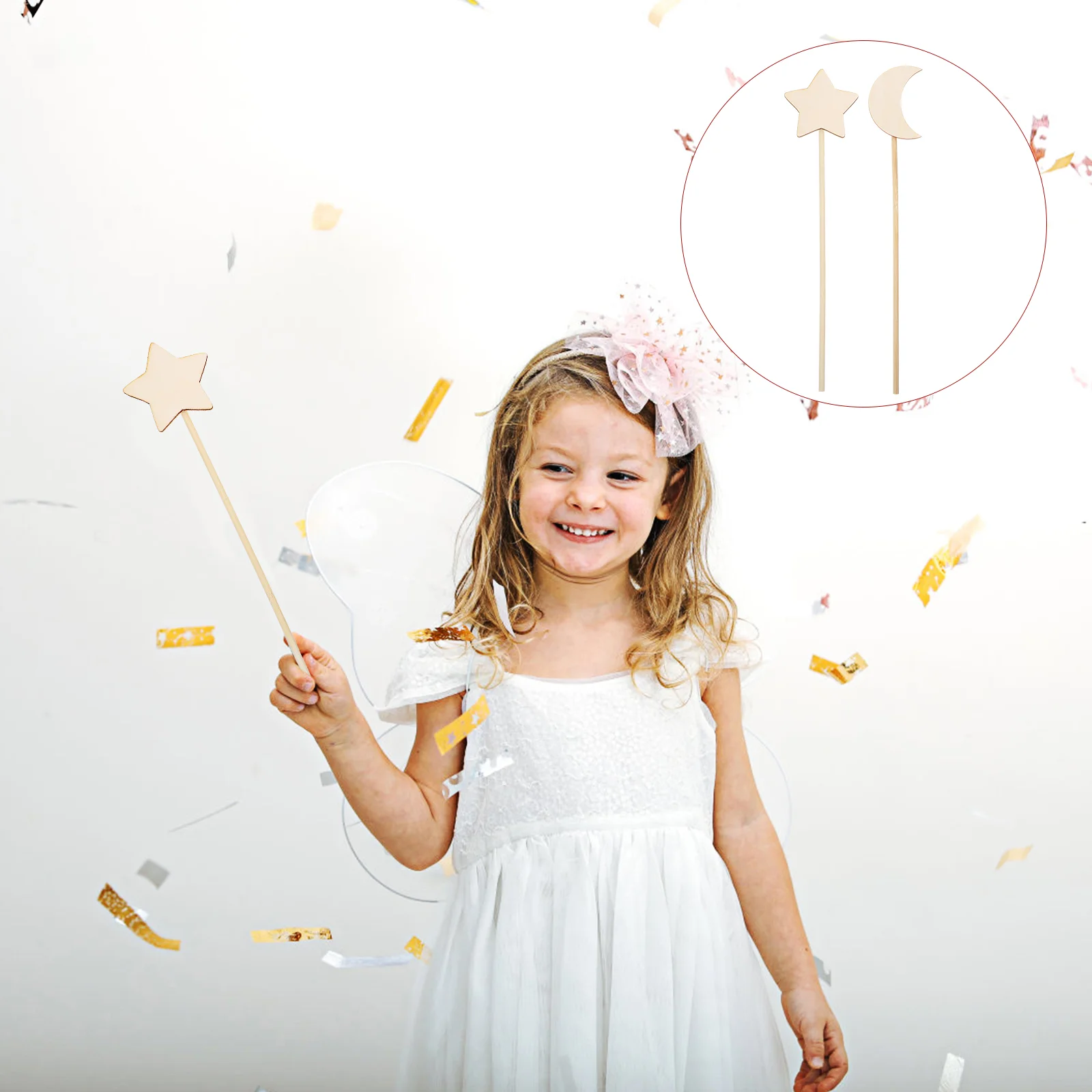 8 Pcs Handmade Fairy for Girls DIY Toys Aldult Bulk Wood Kids' Craft Wooden