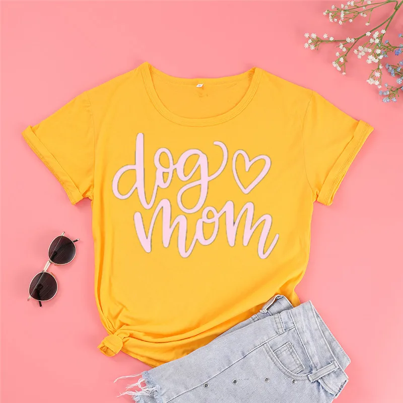 Dog Mom Shirt, Dog Mama Shirt, Dog Mom Gift, Dog Mom Dog Mom 100% Cotton Fashion goth y2k Streetwear harajuku Drop Shipping