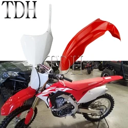 Front Number Plate Name Plate+Fender Mudguard for Honda CRF 250R 250RX 450R 450RX CRF250R CRF450R RX Off Road Racing Motocross