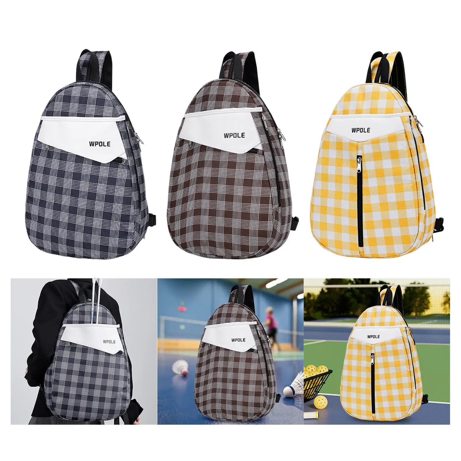 Multifunctional Racket Bag Oxford Cloth Tennis Backpack with Shoe Holder for Pickle Ball Bag and Badminton