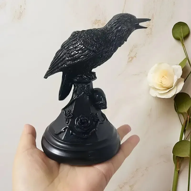Halloween Gothic Style Raven Silicone Mold Candle Holder Craft Tabletop Ornament Halloween Candle Holder Candle Holders Decor F