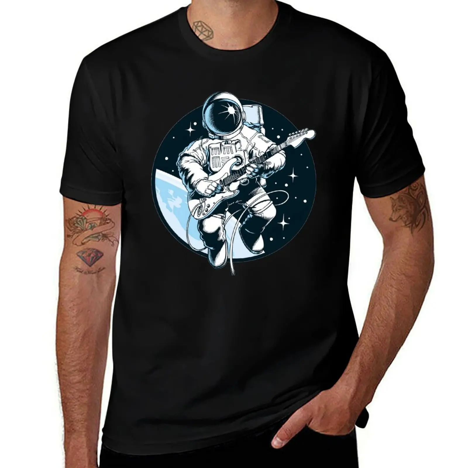 

Astronaut Guitar T-Shirt funny gifts sublime Blouse men t shirts