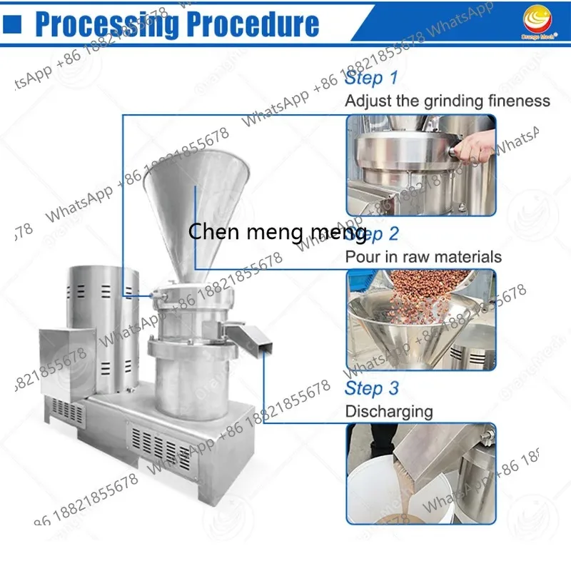 A55 متعددة الوظائف 300 كجم مطحنة غراء اللوز الصناعية الصغيرة ماكينة لب زبدة الفول السوداني للبيع