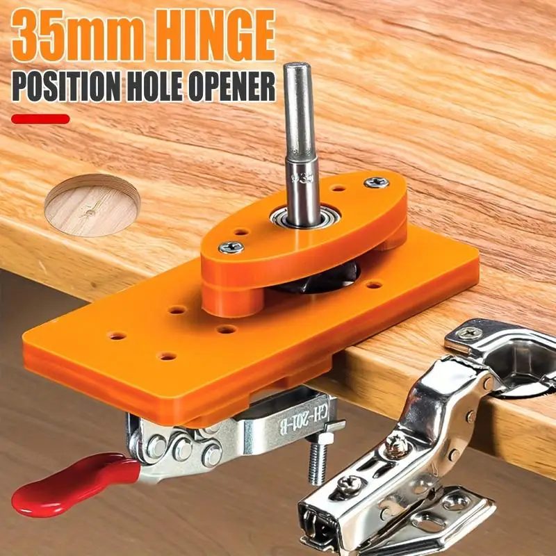 1 Set 35mm Hinge Jig Kit Invisible Door Cabinet Drill Guide Template