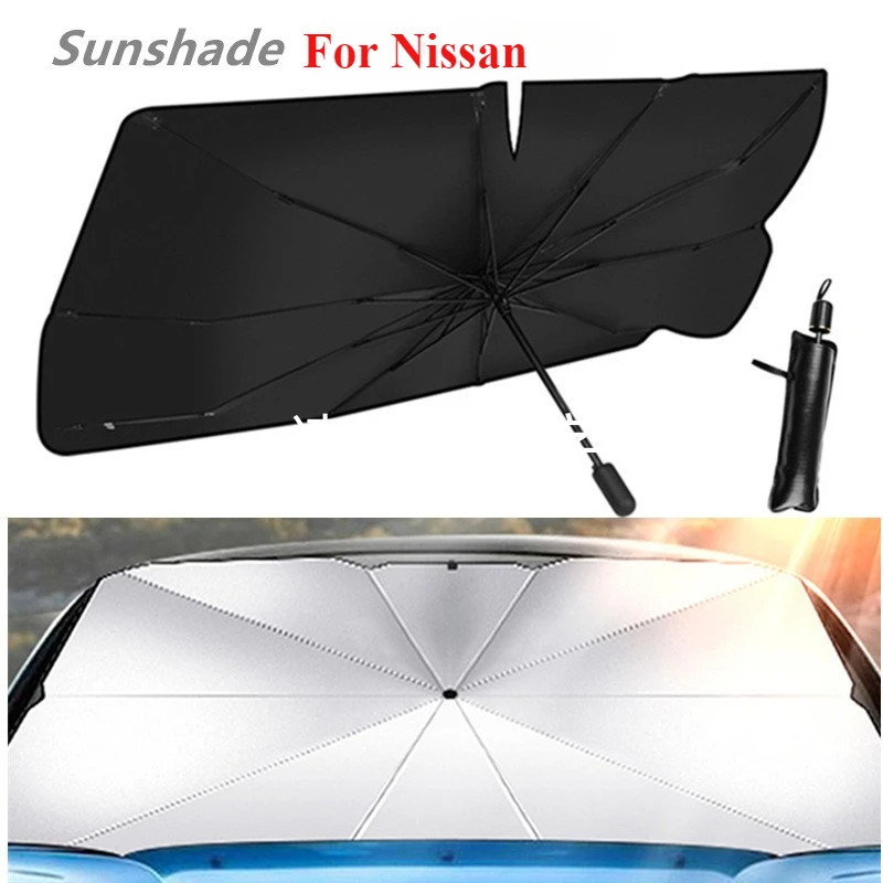 Car Umbrella Windshield Sunshade Sun Visor for Nissan Leaf Qashqai J11 Juke X-trail Tiida Note Almera Versa March  Kicks Patrol