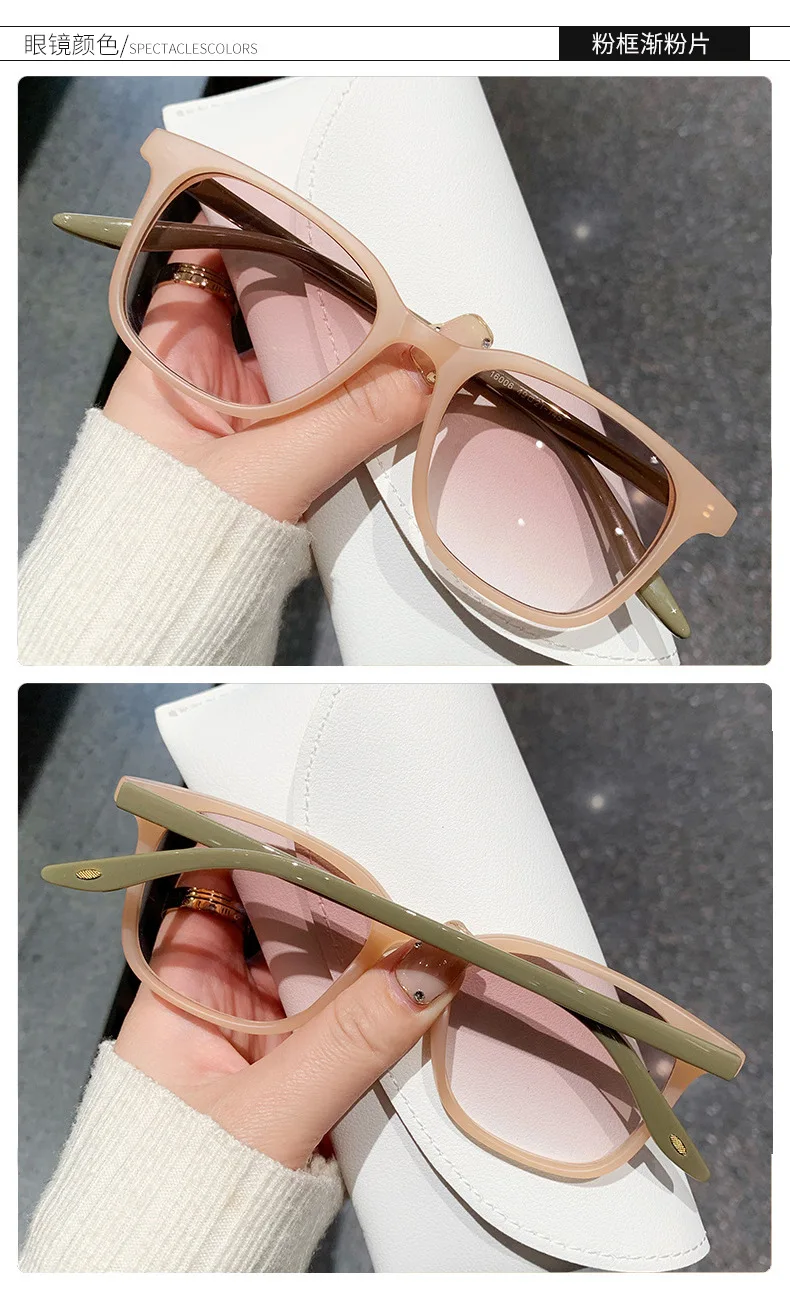 Neue Vintage Quadratische Sonnenbrille für Damen und Herren Luxusmarke Kleine Rechteckige Sonnenbrillen für Frauen Kleine Elliptische Brillen – Detail 6