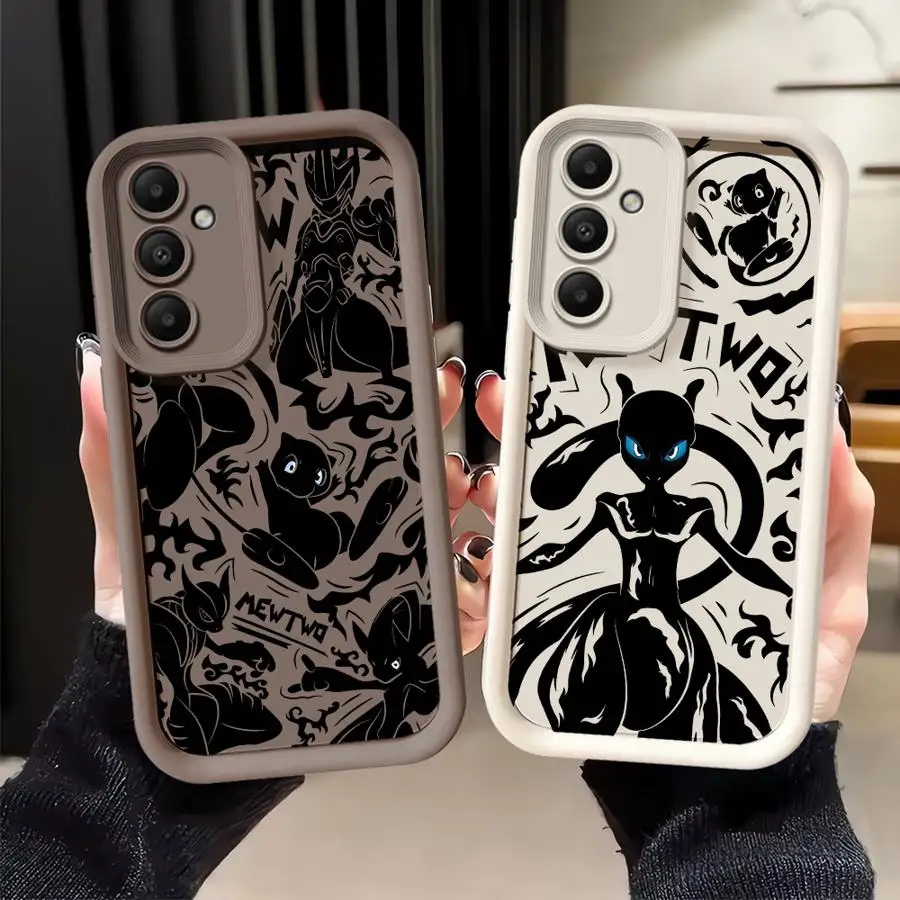 Чехол для телефона Samsung Galaxy A56 A25 A26 A24 A55 A73 A36 A54 A21s A32 A35 A52 A22 Pokemon Mewtwo