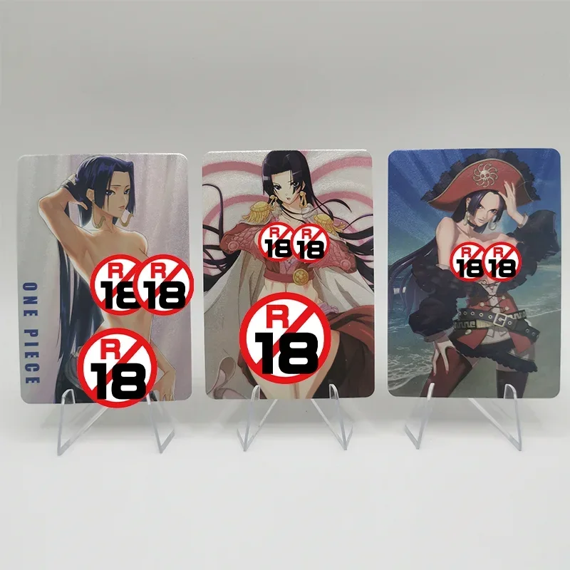 En Stock, 9 unidades/juego de tarjetas sexis de Chica de Anime de una pieza, Nico Robin Nefertari Vivi Nami Boa Hancock, tarjetas de juego de colección, regalo de cumpleaños