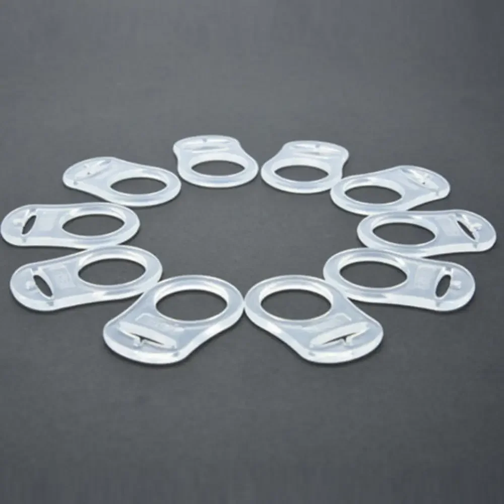 Useful Lot Ring Style 10 Pcs Silicone Holder Adapter Pacifier Clip Dummy Pacifier Clip Adapter