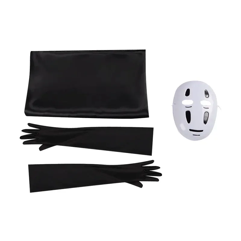 Японские безликие мужские и женские ролевые костюмы на Хэллоуин, аниме, карнавальные костюмы для взрослых, включая маски-призраки, перчатки