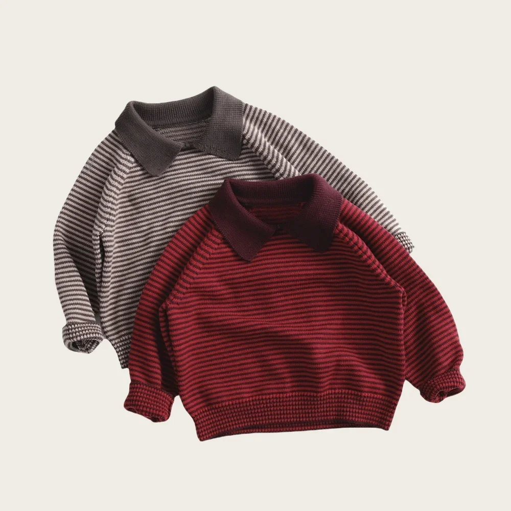 Striped Polo Sweater 2