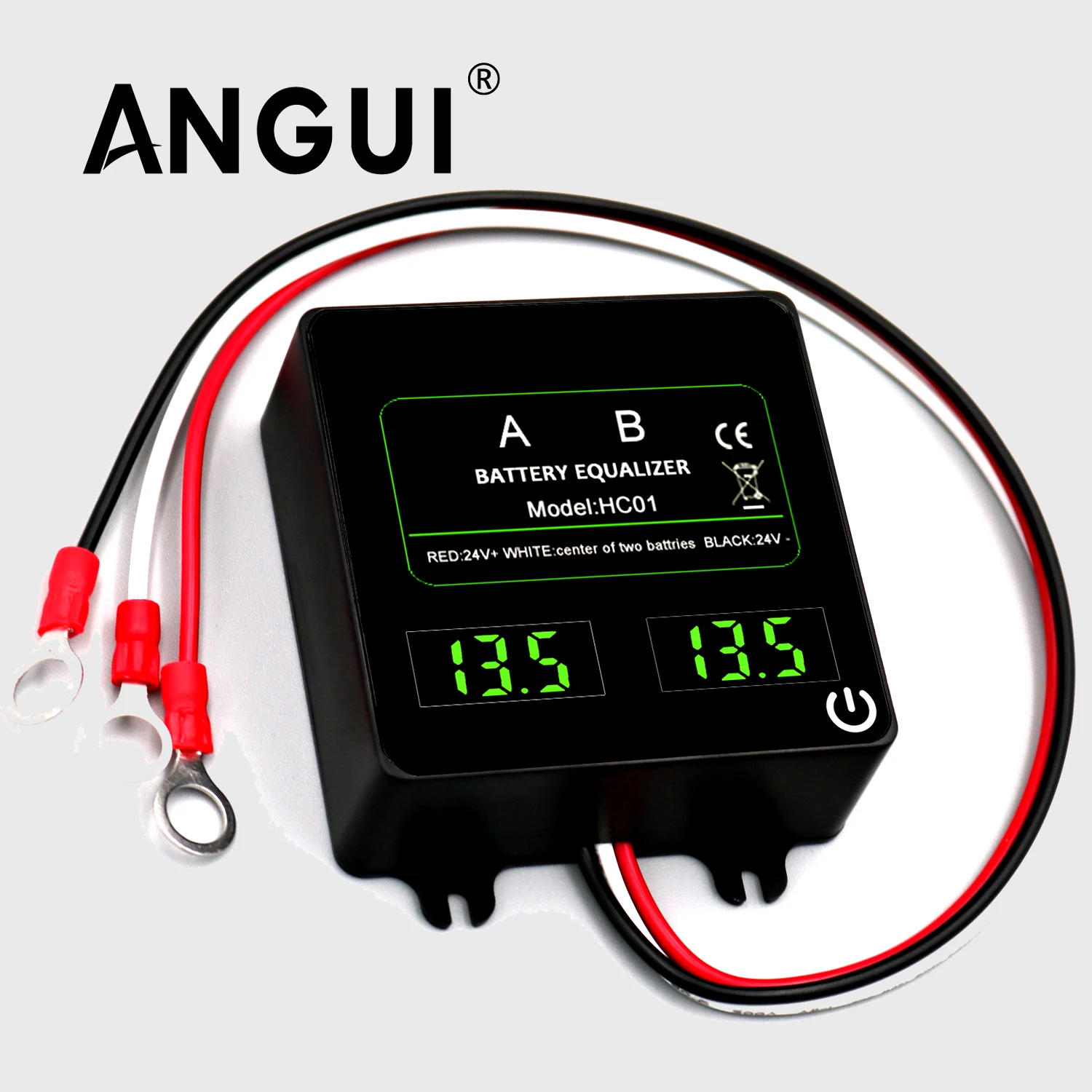 ANGUI HC01 with Touch Switch Battery Equalizer 24V  2PCS x 12v Lead Acid Batteries Monitor Voltage Balancer Discharge Charger Se