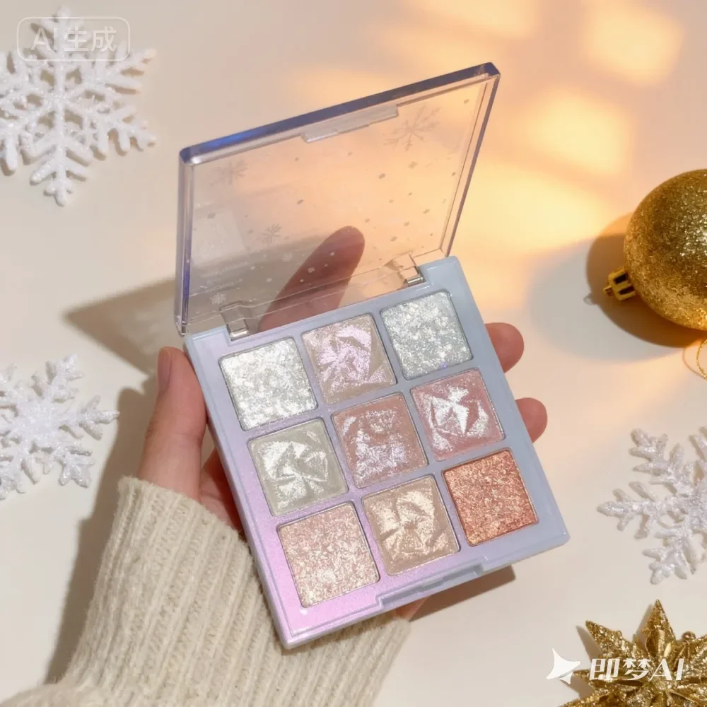 K'APEINE 눈꽃 아이섀도우 팔레트 9색 진주광택 폭발적인 글리터 반짝이는 크리스탈 파우더 메이크업용