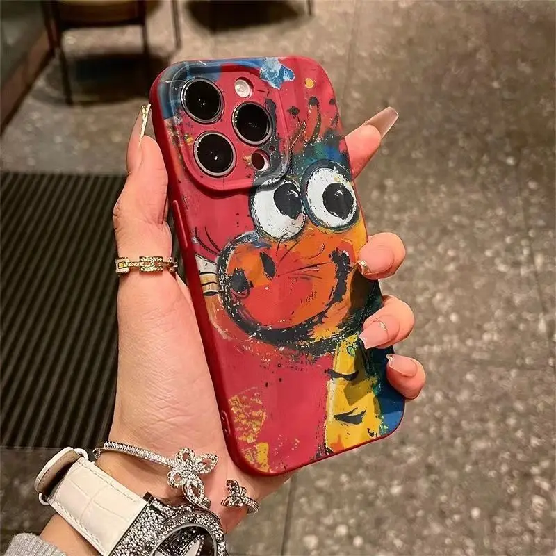 For iPhone15 painted iPhone15Pro phone case iPhone14Plus soft case iPhone13 all-inclusive iPhone12 Fine bore iPhone11