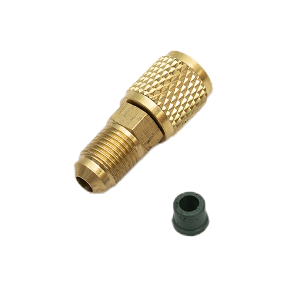 High Quality Durable AC Refrigerant Adapter Brass For R410 R32 R22 For Valve System Tool R410a SAE Male Female