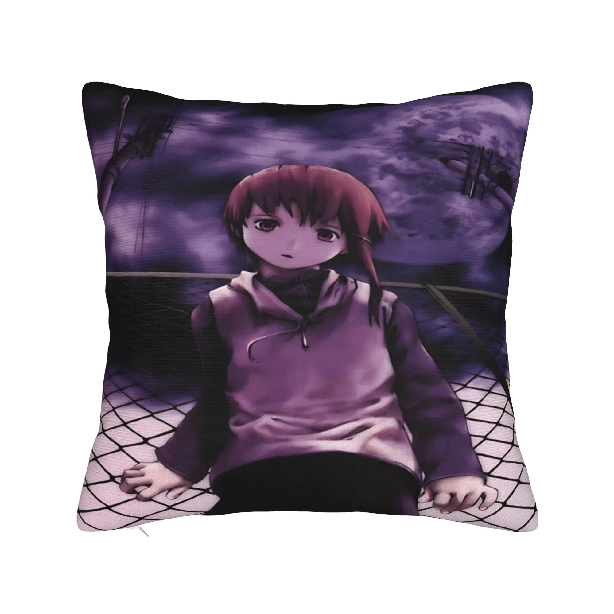 Anime Serial Experiments Lain Pillowcases  Fashion Pillow Case For Sofa Car Home Decor Comfy Pillow Cover