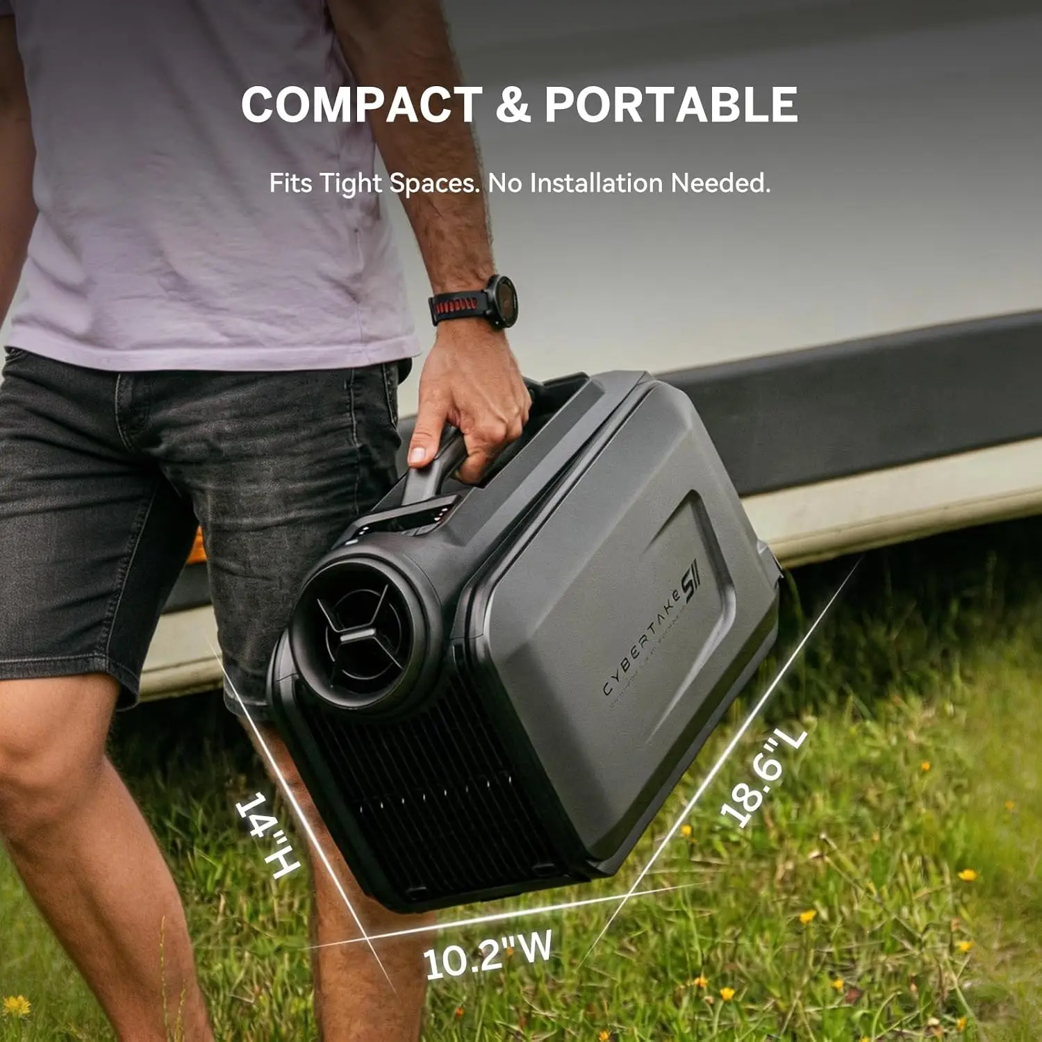 

Портативный уличный кондиционер 5100 BTU для патио, вечеринок, мероприятий, глэмпинга, палаток, мобильных помещений, с функцией обогрева