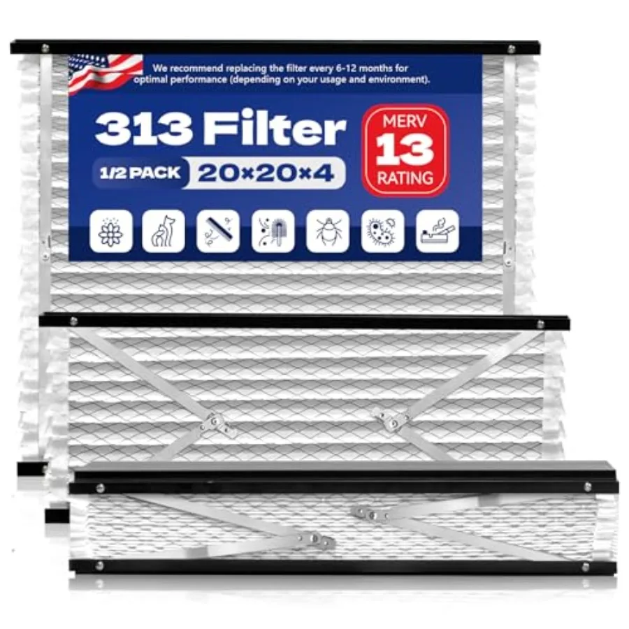 

2-Pack 313 Replacement Air Filter Compatible with Aprilaire MERV 13 Air Purifiers for Whole House Models 1310 2310 3310 or 4300