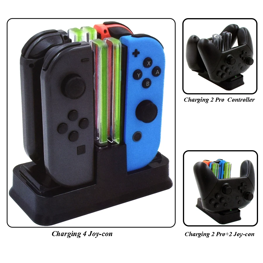 Charging Dock Station for Switch & Charger for Switch OLED Joy Con, Charging Station for Switch with a USB Type-C Charging