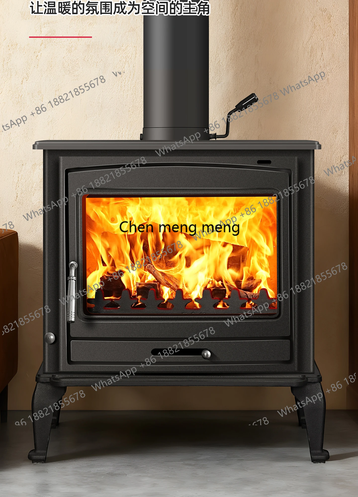 Cast iron fireplace real fire wood fire heating stove retro household indoor wood fire stove