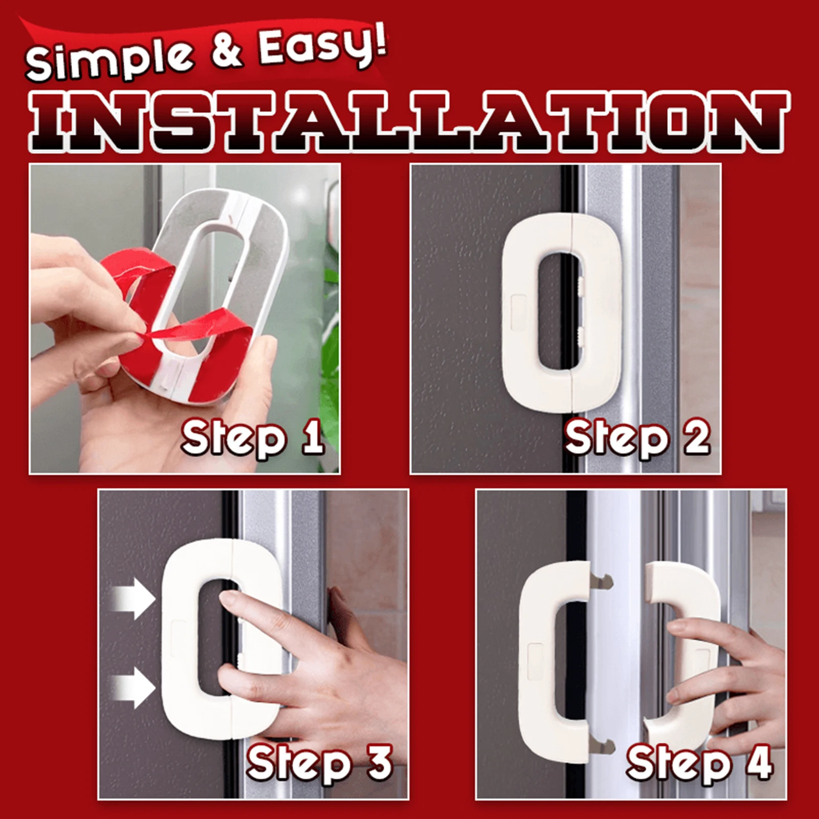 Baby Kids Safety Lock Refrigerator Cabinet Security Guard Anti Pinch Finger Protection ABS Plastic Home Door Locks