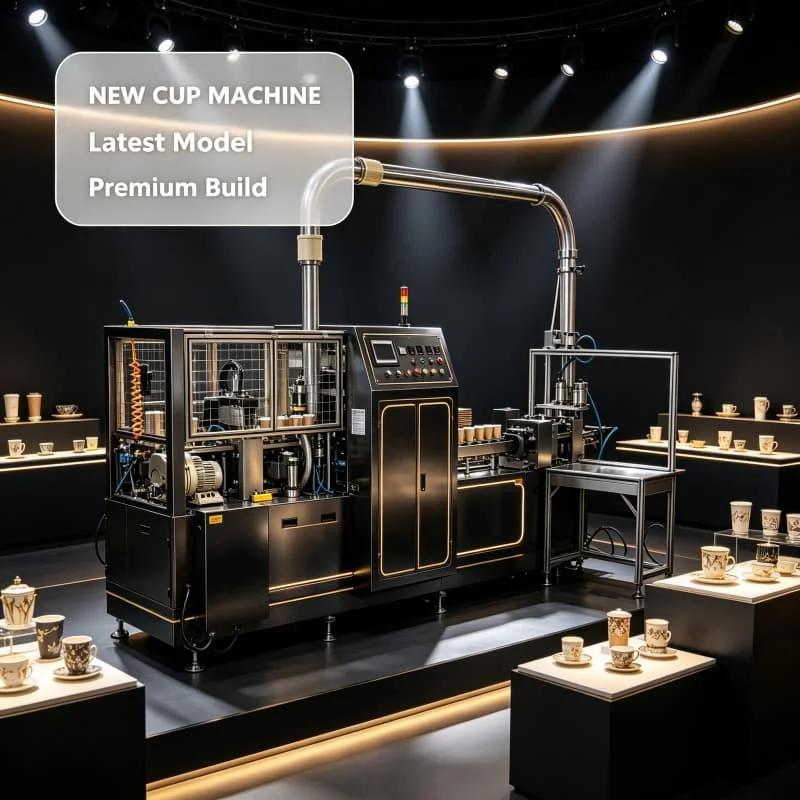 Versatile Servo Paper Cup Forming Equipment 115pcs min For Single Wall Double Wall Cup Coffee Tea Juice Plant Customized