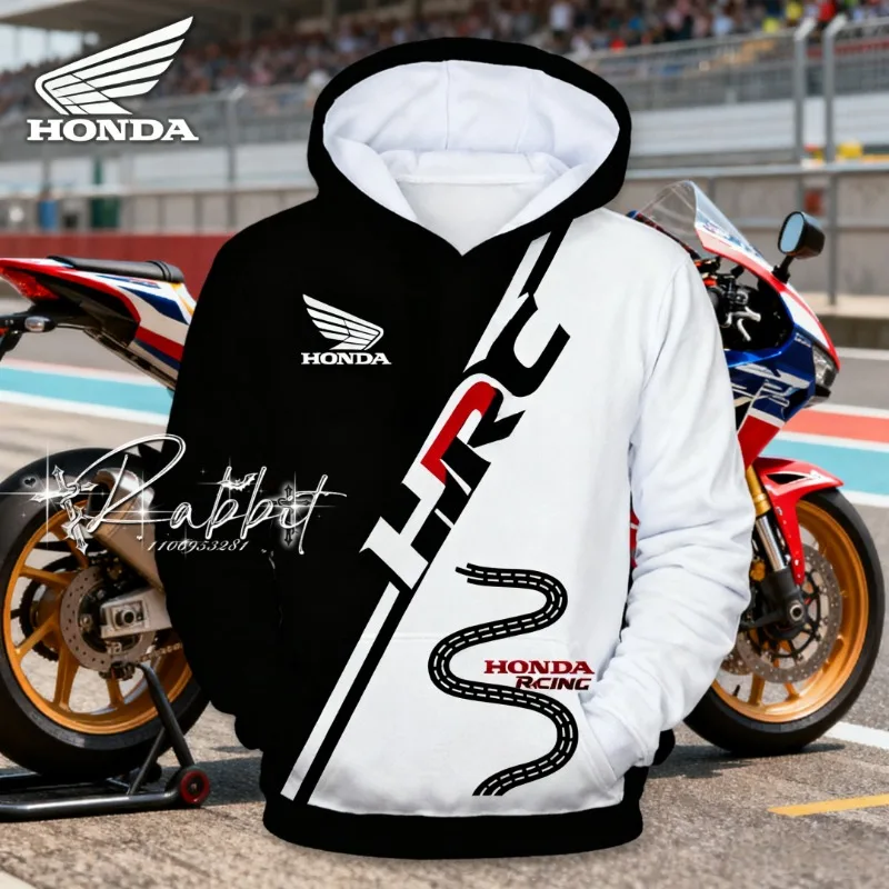 2025/26 الأكثر مبيعا جديد هوندا فريق ريترو دراجة نارية سباق المسار ركوب هوديي الرجال للجنسين موضة هوديي ثلاثية الأبعاد مطبوعة F1