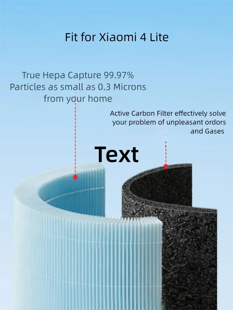 Applicable to Mijia Air Purifier Filter Cartridge Generation 4/4Lite Formaldehyde and Haze Removal Hepa Filter