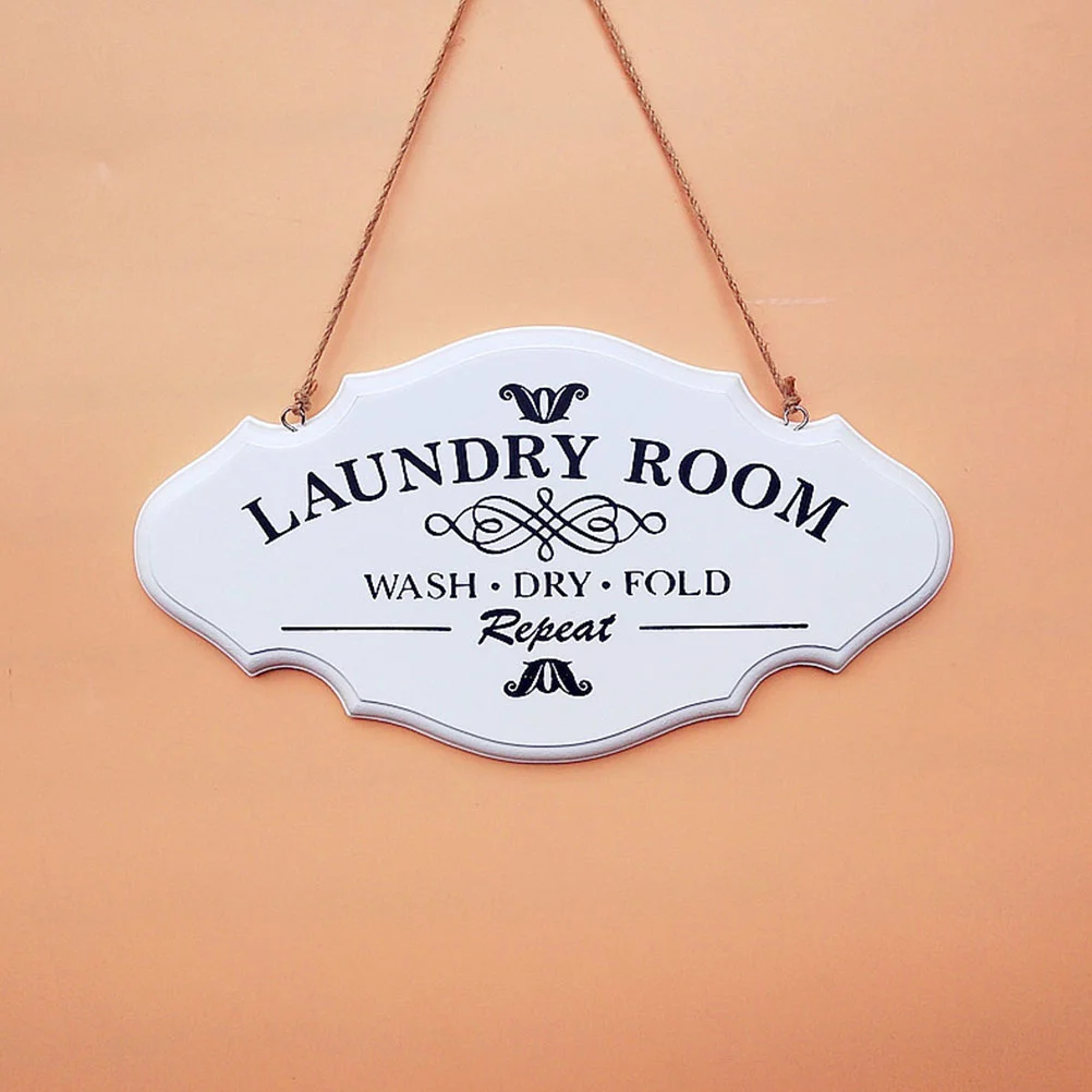 Laundry Wall Plaques Hangtag Room Hangers Old Fashioned Wooden Door Clothes Rack