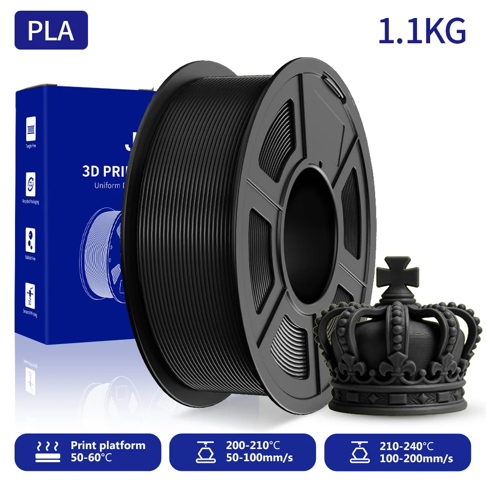 JAYO 1 Rolle PETG/ABS/PLA/PLA Transparentes Regenbogen 3D-Drucker-Filament 1,75 mm, blasenfrei und ungiftig, 3D-Druckmaterialien für 3D