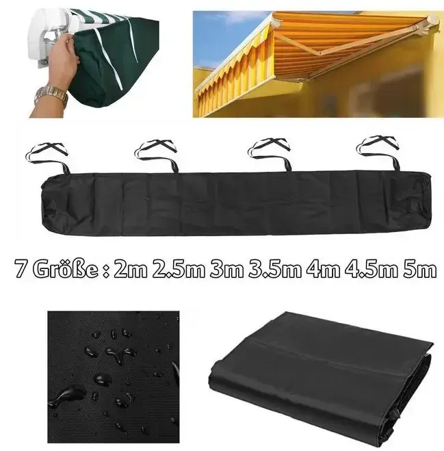 Outdoor Patio Awning Cover Waterproof Garden For Sun Shelter Protector Storage Retractable Roller Blind Waterproof Cover Tools