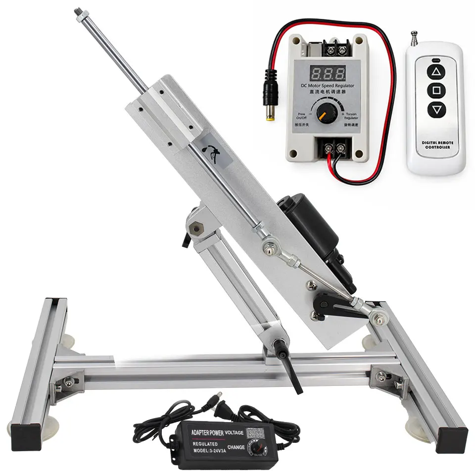 Wired Remote Control Telescopic Linear Actuator 3-12cm 24V 3A Adjustable Stroke Suction Cup Bracket for DIY Projects