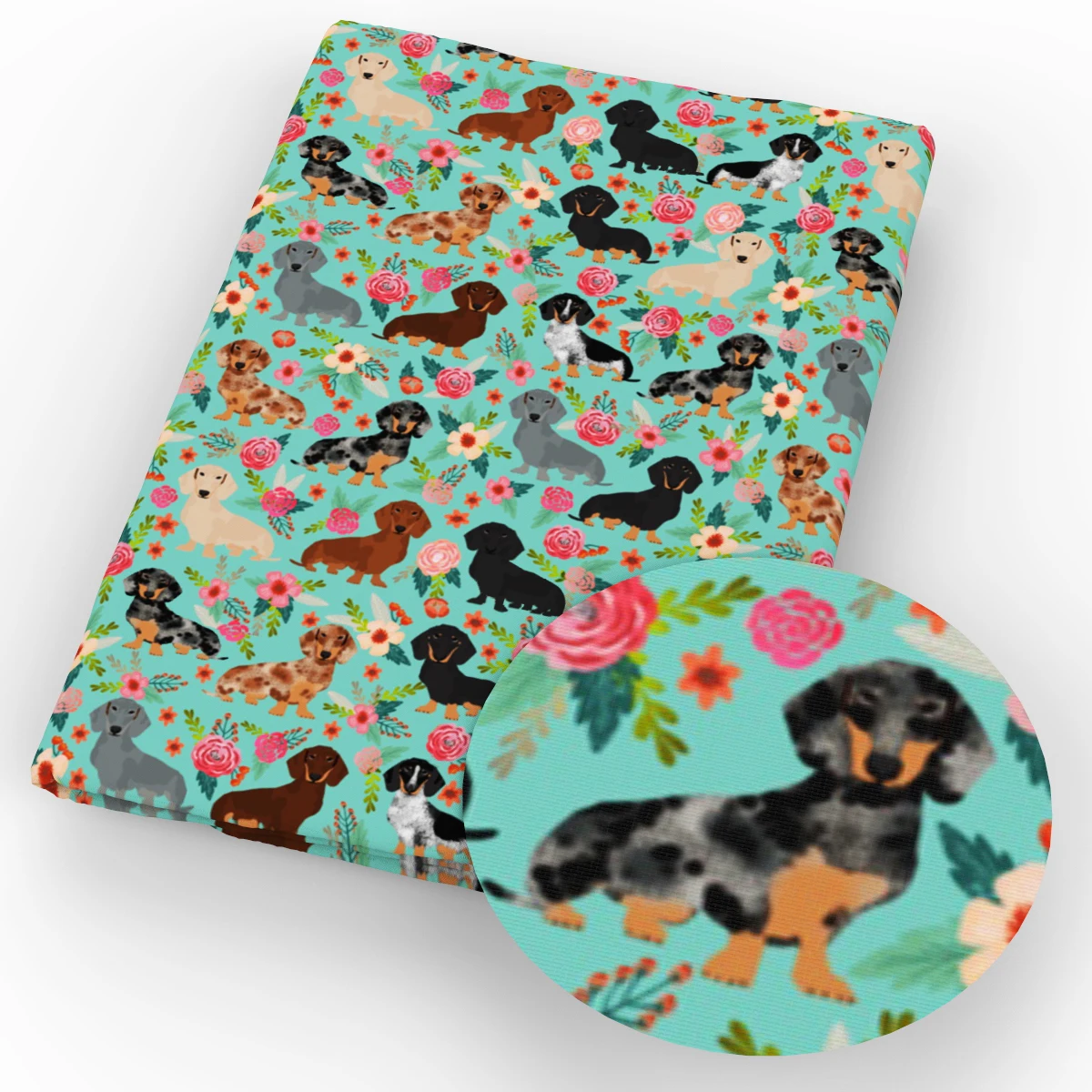 50*145cm Dog Polyester Cotton/Pure Cotton/Stretch Fabric Sewing Quilting Fabrics for Patchwork Needlework Cloth Curtain