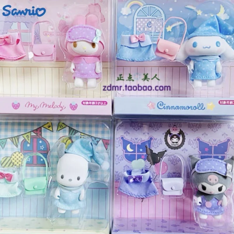 

Кукла официанта в ресторане Sanrio Kuromi Cinnamoroll почтовый мой Мелодия спальный костюм украшение Коллекционная аниме плюшиновая Подарочная игрушка