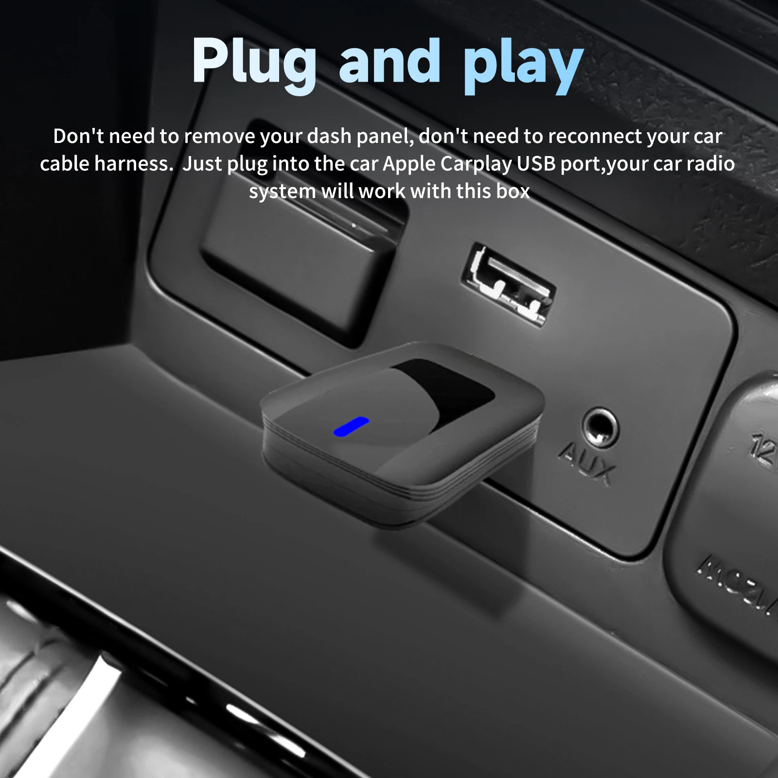 2in1 Nieuwe Draadloze Carplay Android Auto Draadloze Adapter Smart Mini Ai Box Plug And Play Wifi Snel Verbinden Universeel Voor Nissan