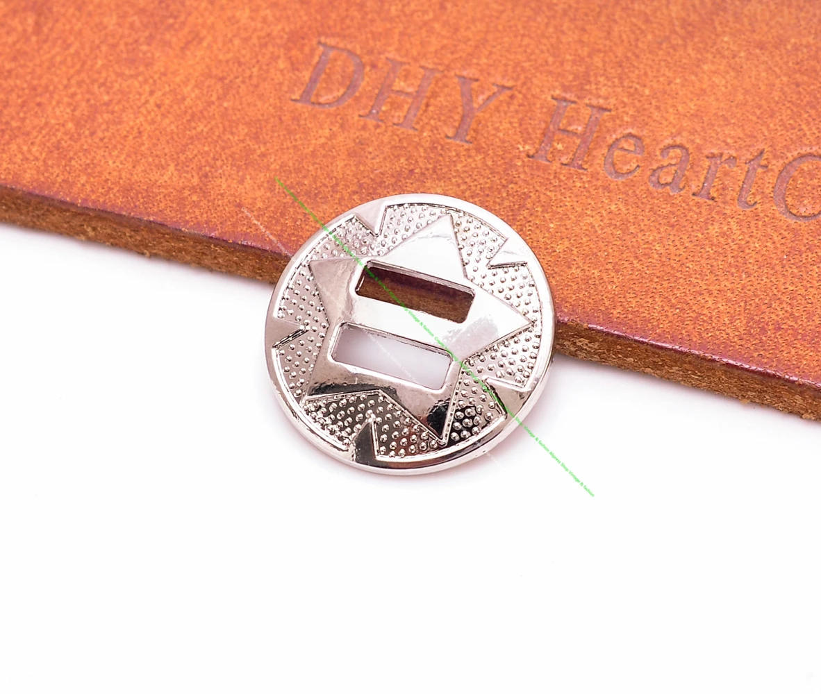 10 x kleine 20 mm Western-Star-Sättel, Kopfstück, Cowboy-Chaps, Lederhandwerksgürtel, geschlitzte Conchos-Schnallen-Hardware – Detail 9